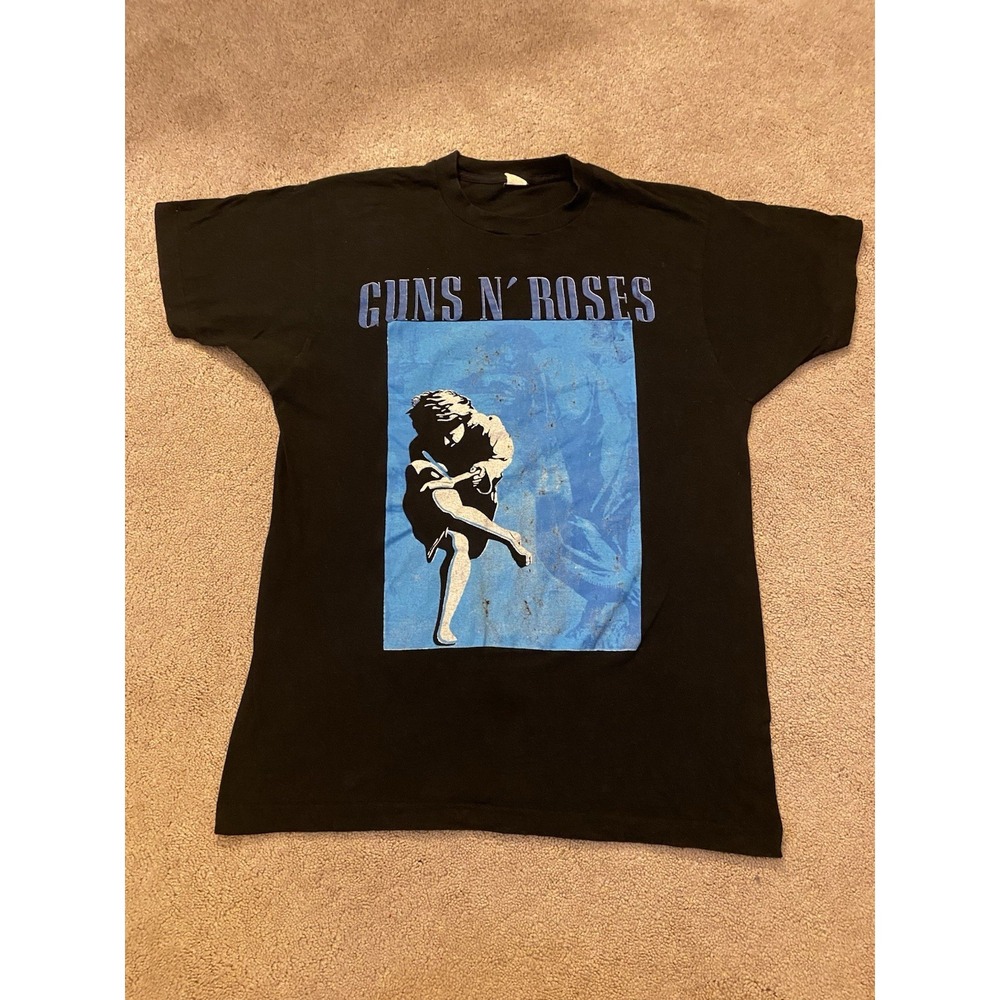 1991 Guns N Roses "Use Your Illusion" Vintage Tour Band Rock Tee Shirt 90s